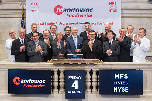  Manitowoc Foodservice Debuts Today as Independent, Publicly Traded Company Ringing Opening Bell at New York Stock Exchange